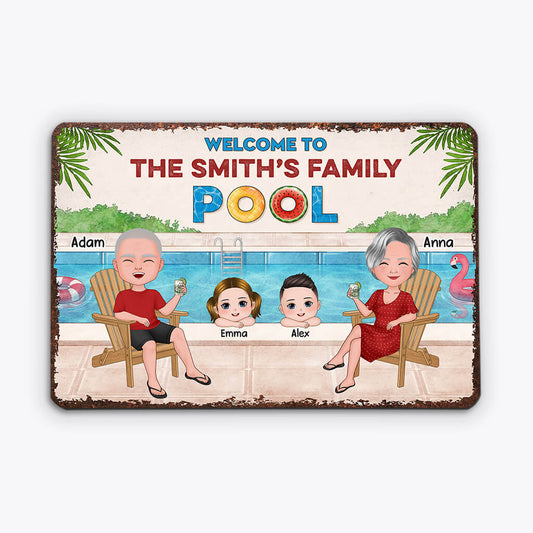1078EUK2 Personalised Metal Signs Gifts Pool Family_6cf7adab 1dbb 40d9 bdeb c158d2061e43