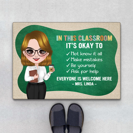 1084DUK1 Personalised Doormats Gifts Classroom Teacher