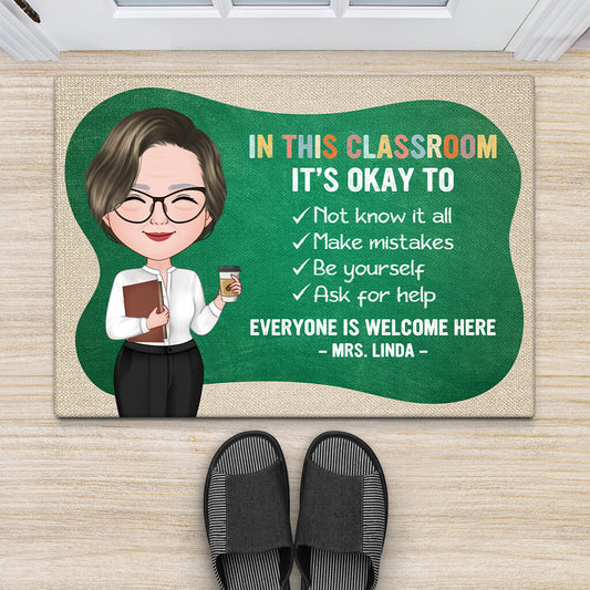 1084DUK2 Personalised Doormats Gifts Classroom Teacher