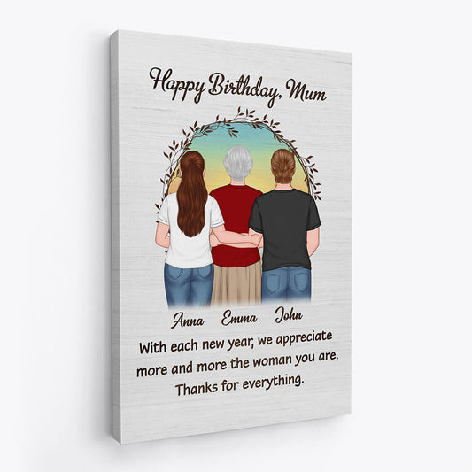 1091CUK2 Personalised Canvas Gifts Birthday Mum Grandm