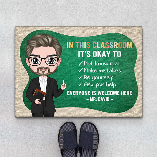 1098DUK1 Personalised Doormats Gifts Classroom Teacher