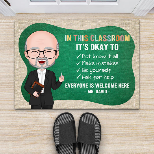 1098DUK2 Personalised Doormats Gifts Classroom Teacher