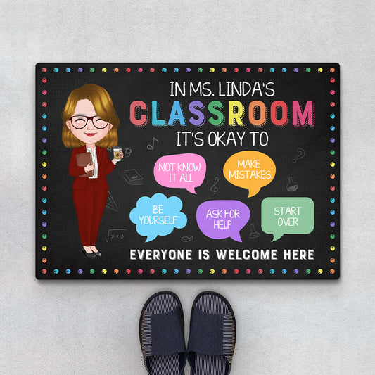 1101DUK1 Personalised Doormats Gifts Classroom Teacher