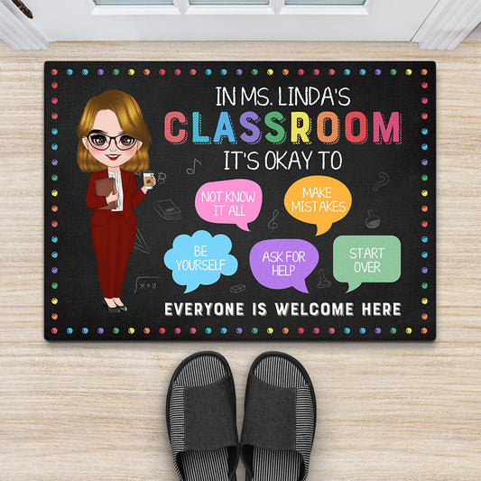 1101DUK2 Personalised Doormats Gifts Classroom Teacher