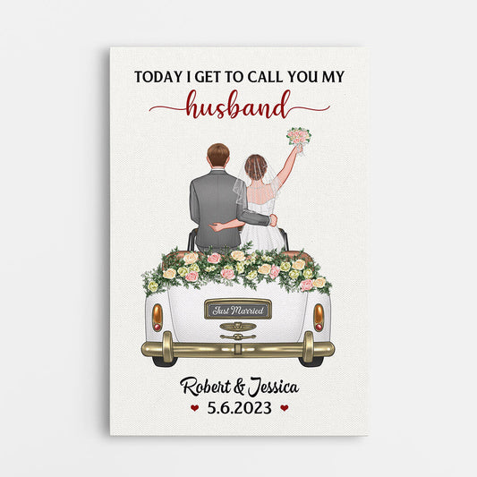 1104CUK1 Personalised Canvas Gifts Wedding Groom