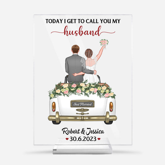 1104RUS1 personalized acrylic plaques wedding gifts for groom from wife 1104R6Q5G