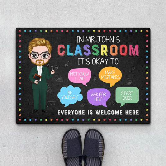 1110DUK1 Personalised Doormats Gifts Classroom Teacher