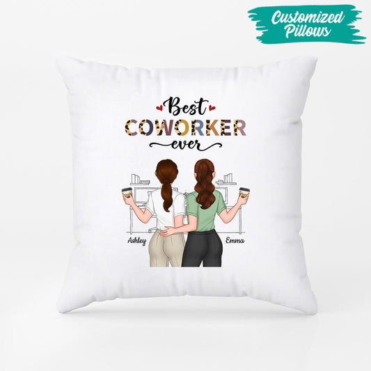 1121PUK2 Personalised Pillow Gift Coworker