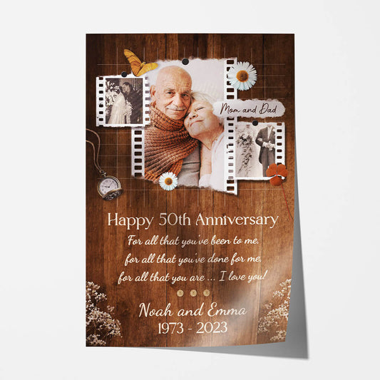 1132SUK1 Personalised Posters Gifts Anniversary Mom Dad Couples
