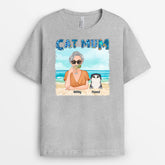 1136AUK2 Personalised T Shirt Gifts CatMumTraveling CatLovers