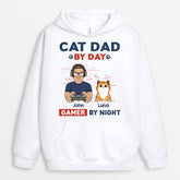 1164HUK2 Personalised Hoodies Gifts Game Dad CatLover
