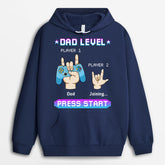 1166HUK1 Personalised Hoodies Gifts Start Dad