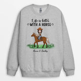1184WUK2 Personalised Sweatshirts Gifts Life Horse Lovers