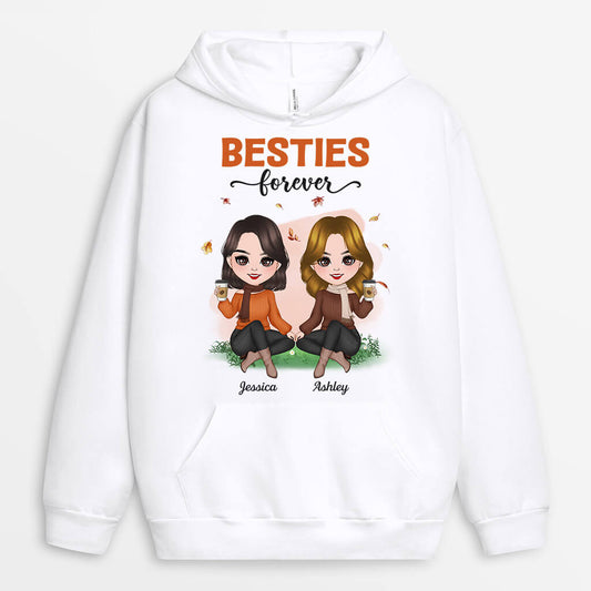 1214HUK1 Personalised Hoodie Gifts Besties Fall Friends