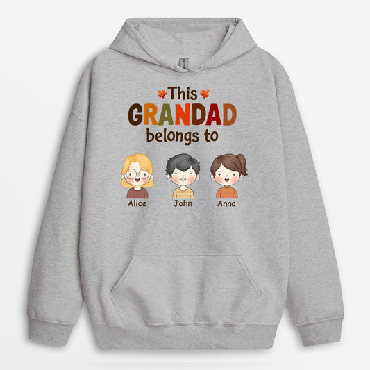 1215HUK2 Personalised Hoodies Gifts Fall Grandpa Dad