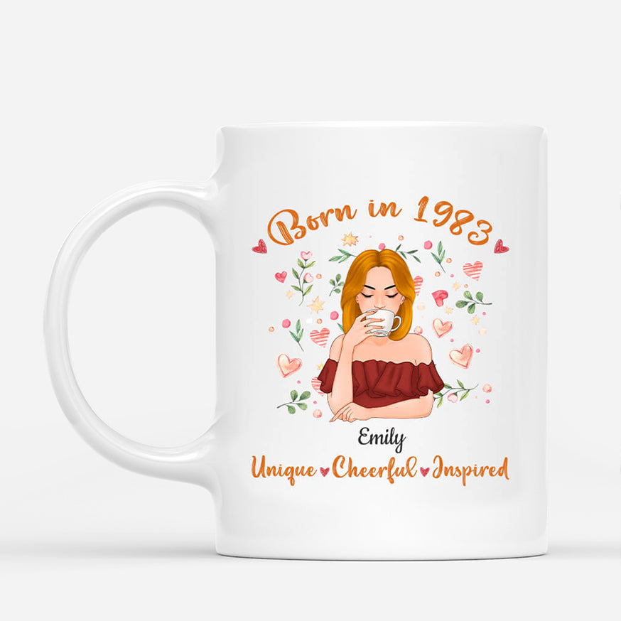 1232MUS1 Personalized Mugs Gifts Born 1983 Him Her