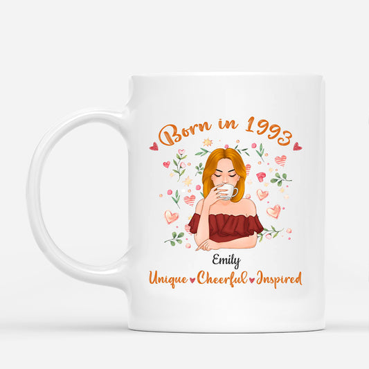 1232MUS1 Personalized Mugs Gifts Born 1993 Him Her