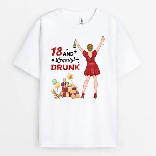 1234AUK Personalised T Shirts Gifts 18th Birthday Her