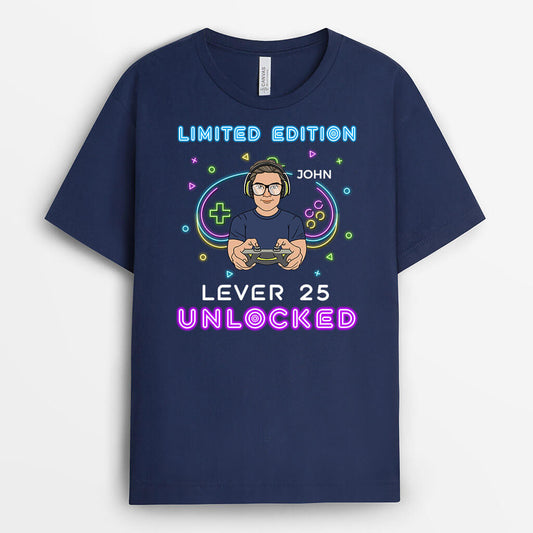 1241auk2 personalised level 18 unlocked t shirt