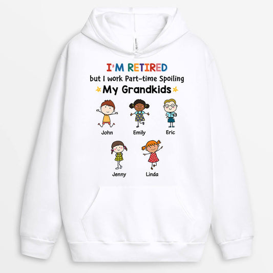 1257HUK2 personalised im retired hoodie