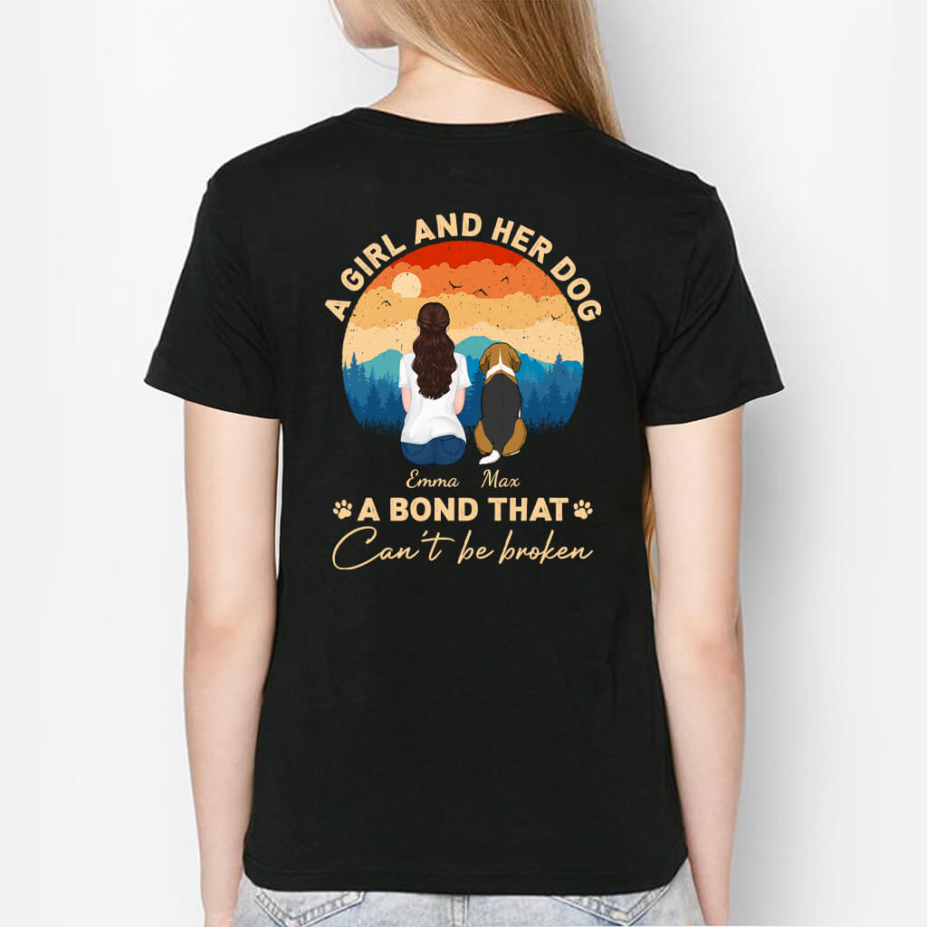 1262AUK2 personalised a girl and her dog sweatshirt