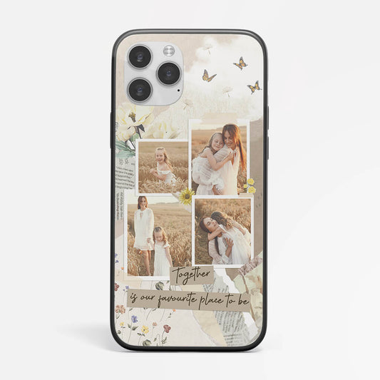 1284FUK1 personalised our favourite place to be iphone 14 phone case