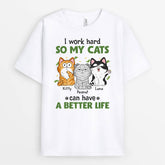 1292AUK1 personalised i work hard t shirt