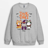 1294WUK2 personalised trick or treat sweatshirt