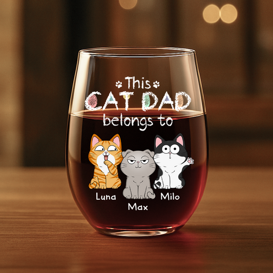 1295IUS1 custom gifts for cat lovers stemless cat wine glasses_ 1295I8N8D