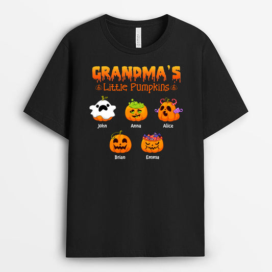 1318AUK1 personalised mommys little pumpkins t shirt