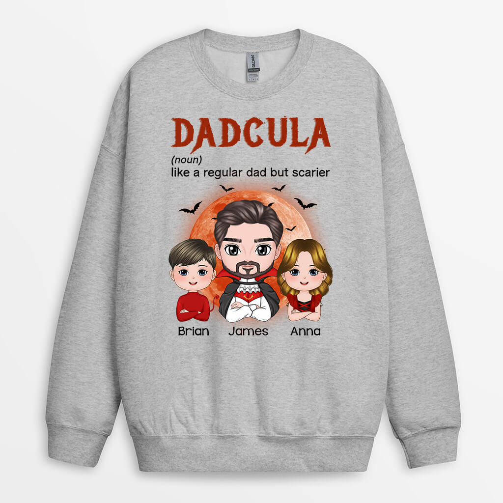 1341WUK2 personalised like a regular dad but cooler sweatshirt