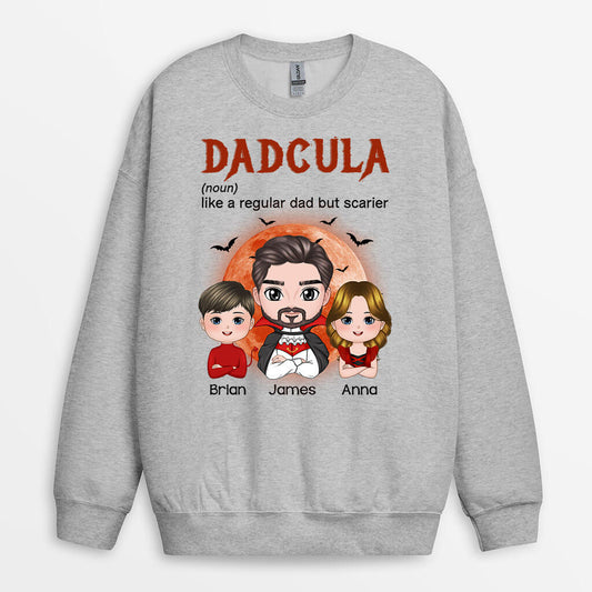1341WUK2 personalised like a regular dad but cooler sweatshirt