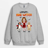 1348WUK2 personalised crazy dog witch sweatshirt