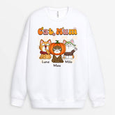 1349WUK2 personalised cat mom retro halloween sweatshirt
