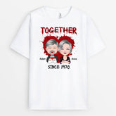 1350AUK2 personalised together since halloween t shirt