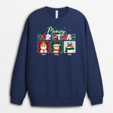 1358WUK2 personalised meowy christmas sweatshirt