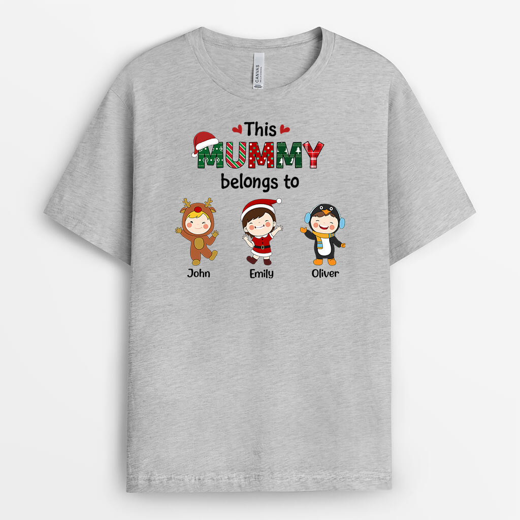 1366AUK2 personalised this grandma belongs to t shirt