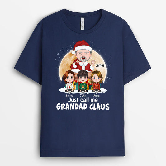 1382AUK2 personalised just call me papa claus t shirt