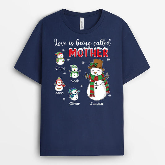 1397AUK2 personalised love is being called grandma mummy t shirt