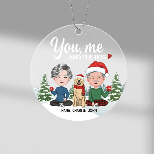 1423OUK1 personalised you me and the dog ornament