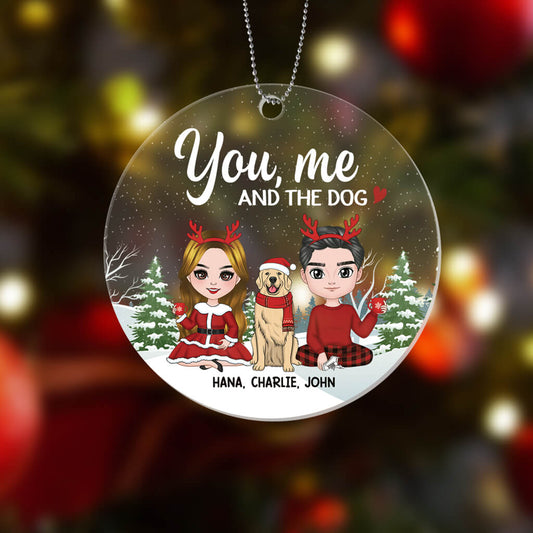 1423OUK2 personalised you me and the dog ornament