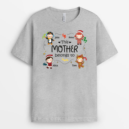 1452AUK2 personalised this xmas grandma belongs to t shirt
