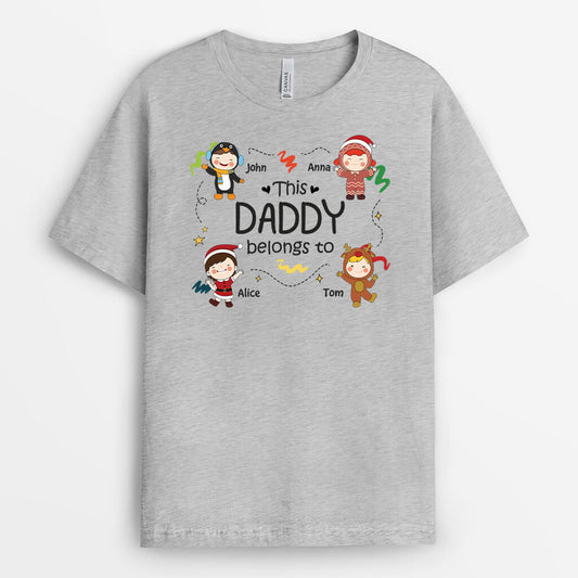 1452AUK2 personalised this xmas grandpa belongs to t shirt