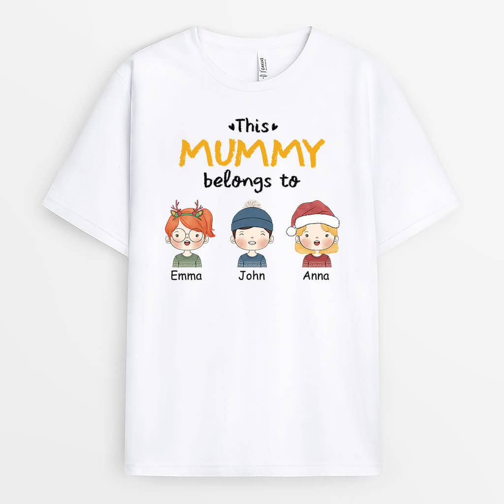 1463AUK1 personalised this grandma belongs to t shirt