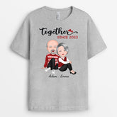 1470AUK2 personalised christmas together since t shirt
