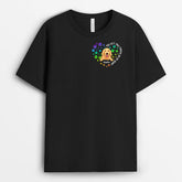 1498AUK2 personalised you left paw prints on my heart dog t shirt