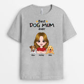 1501AUK2 personalised best dog mum ever t shirt