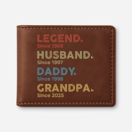 1503JUS1 personalized gifts for grandpa legend since leather wallets 1503J3M5B