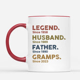 1503MUK2 personalised legend husband daddy grandad since t shirt