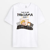 1530AUK2 personalised this is my cat pawjama t shirt